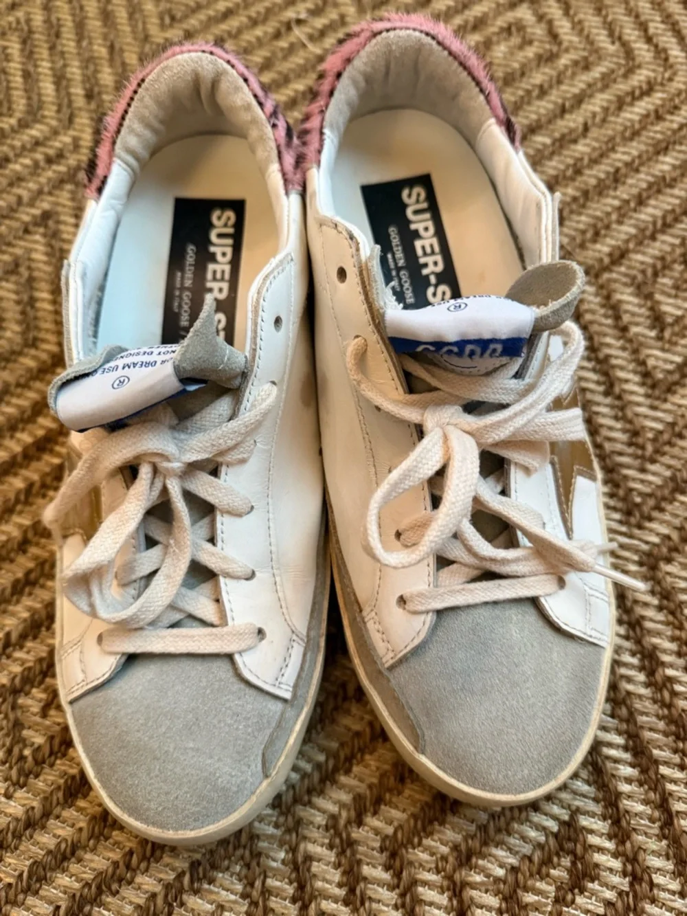 Golden Goose superstars with pink and white zebra calf hair size 37 - Picture 4 of 6